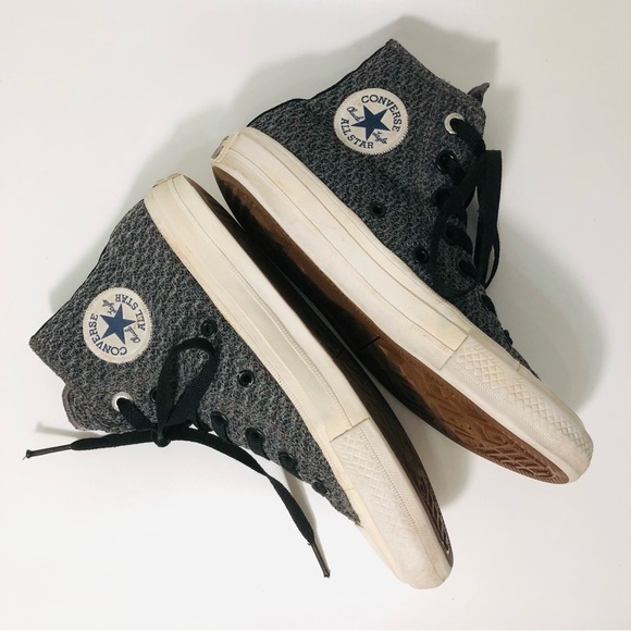 Converse Gray Knit Chuck Taylor High-Top Sneakers - Picture 4 of 13